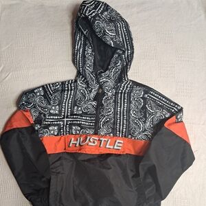 Little kids pull over hooded windbreaker jacket